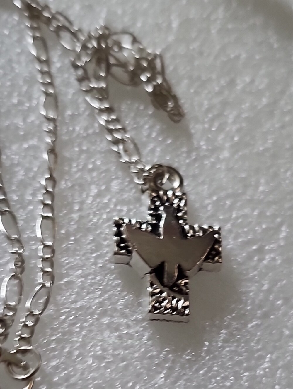 Hand Crafted Silver Cross Pendant Necklace